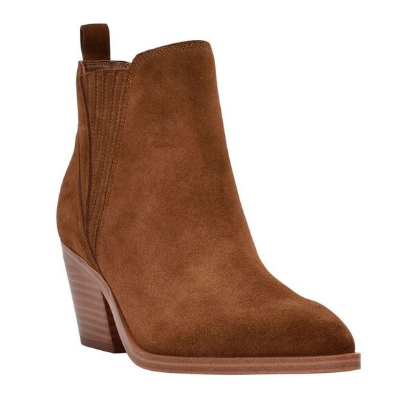 Marc Fisher Pointed Toe Teona Chelsea Bootie in Tan Suede, size 11, NWOB - Picture 2 of 11